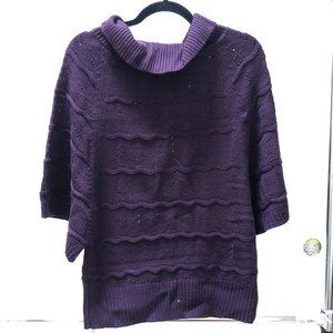Purple Draped Sweater